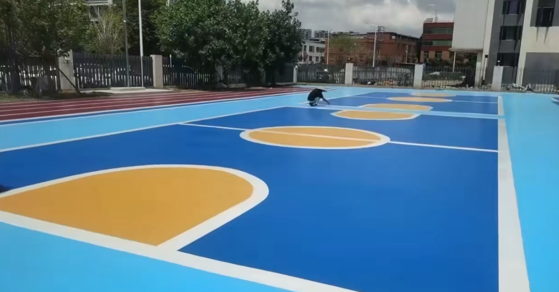 ملعب سيليكون بولي يوريثان 8 مم في منطقة باييون، قوانغتشو - الحل الأمثل لأرضيات الملاعب الرياضية