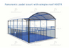 Panoramic padel court with simple roof H007R