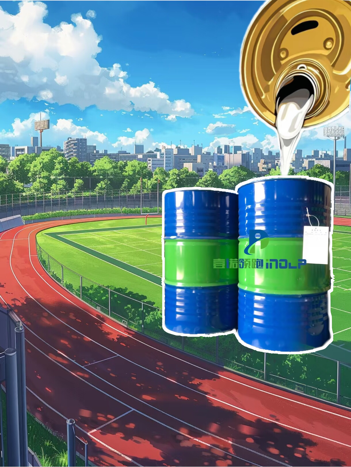 INOLP High-Strength Rubber Polyurethane Installation Glue EPDM Running Track Adhesive Sealant PU Binder for Sports Flooring