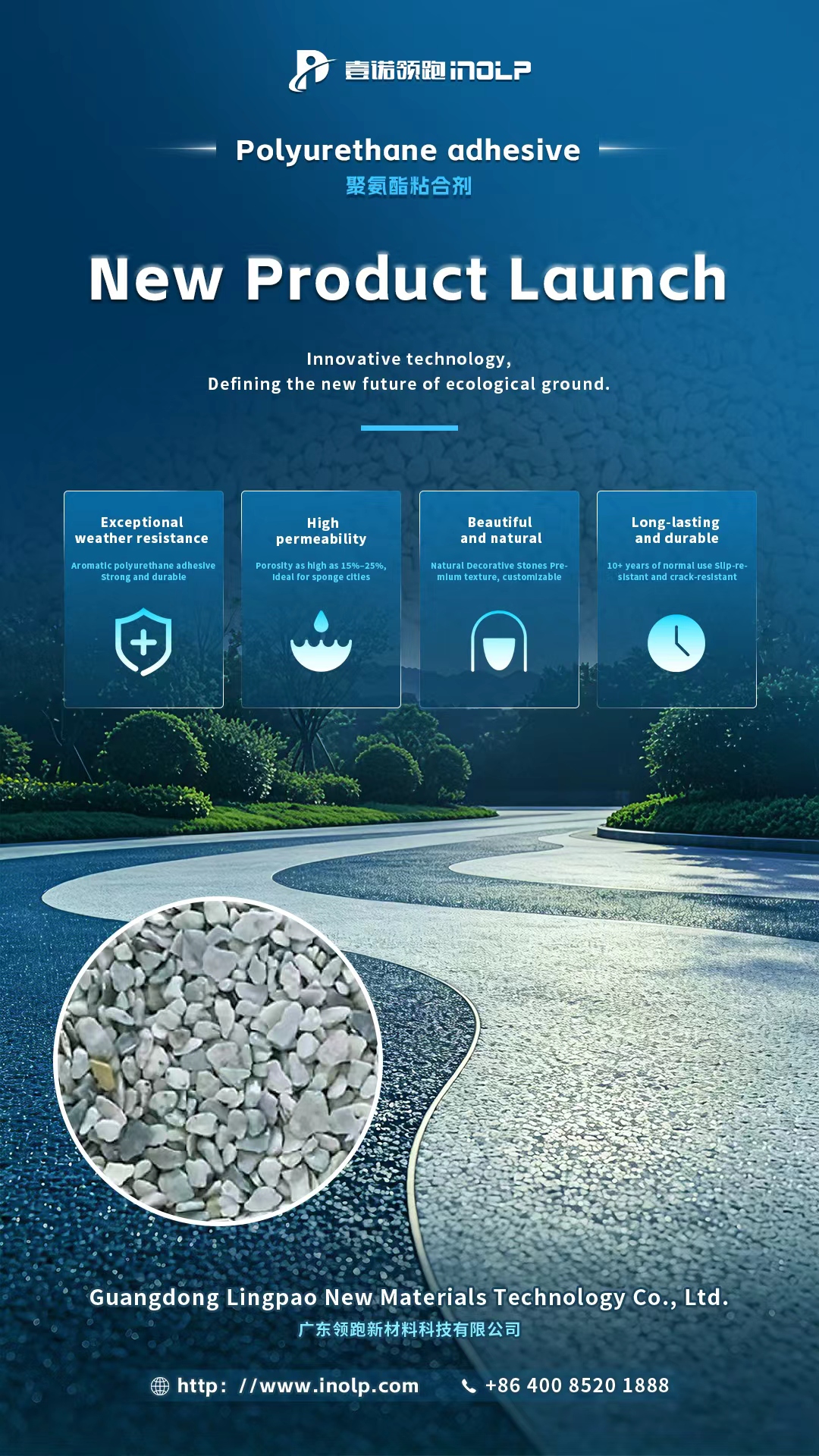 Polyurethane Resin Bound Stone – Eco Permeable Pavement
